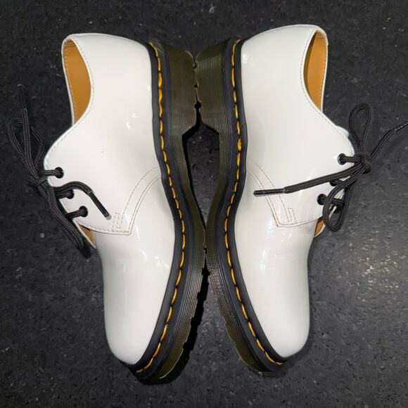 NEW WHITE PATENT LEATHER Dr. Martens GENUINE Leather SZ 7 LOAFERS - Picture 5 of 11